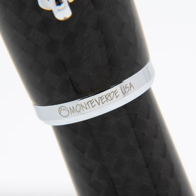 Monteverde Super Mega Carbon Fibre Fountain Pen - Black CT - penpencilink