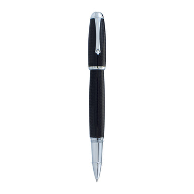 Monteverde Super Mega Carbon Fibre Roller Ball Pen - Black CT - penpencilink