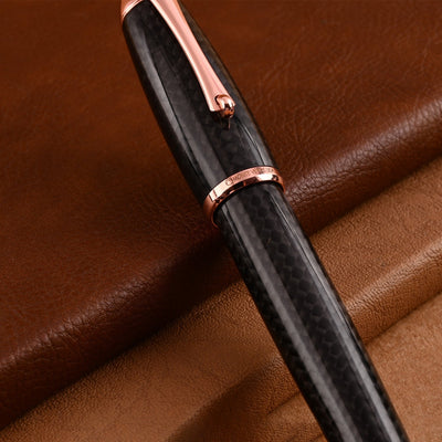 Monteverde Super Mega Carbon Fibre Roller Ball Pen - Black RGT - penpencilink