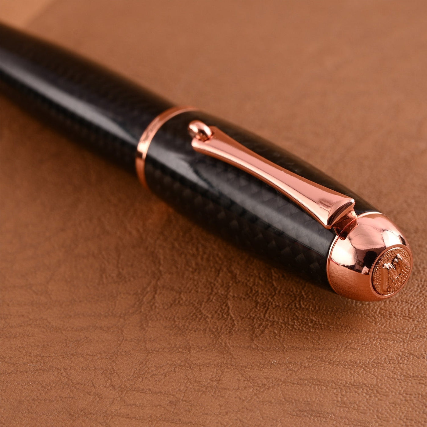 Monteverde Super Mega Carbon Fibre Roller Ball Pen - Black RGT - penpencilink