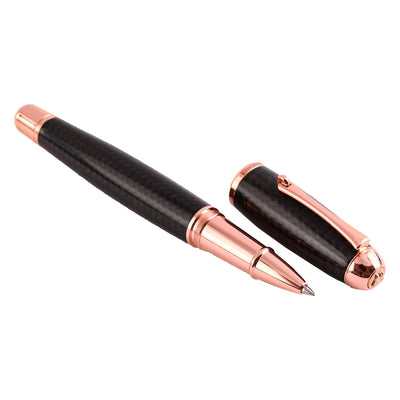 Monteverde Super Mega Carbon Fibre Roller Ball Pen - Black RGT - penpencilink