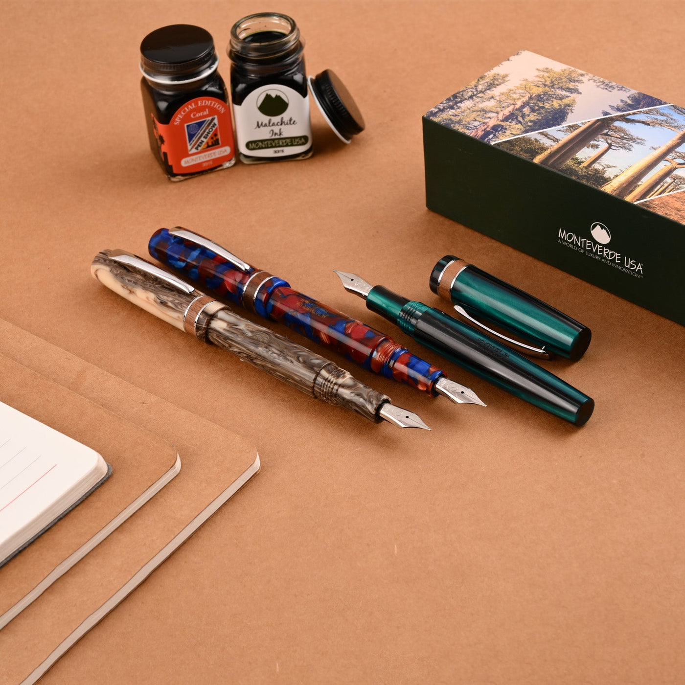 Monteverde Trees of the World Fountain Pen - Giant Sequoia CT - penpencilink