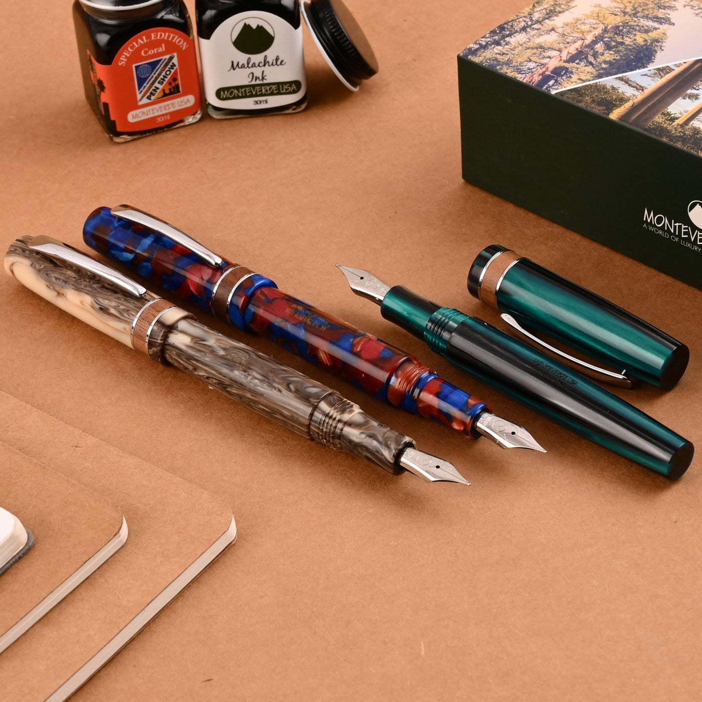Monteverde Trees of the World Fountain Pen - Giant Sequoia CT - penpencilink