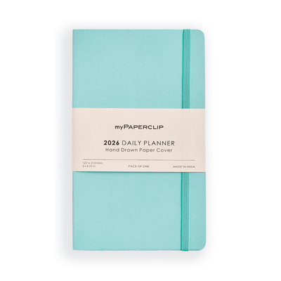 myPAPERCLIP 2026 Daily Planner M1 | Medium Size | Mint | Soft Cover | 384 Pages, 80 GSM | Mint - penpencilink