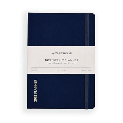 myPAPERCLIP 2026 Weekly Planner | A5 Size | Soft Cover | 192 Pages, 80 GSM | Imperial Blue - penpencilink