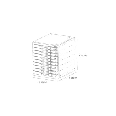 Sysmax | New Max File Cabinet | 10 Drawers | Blue