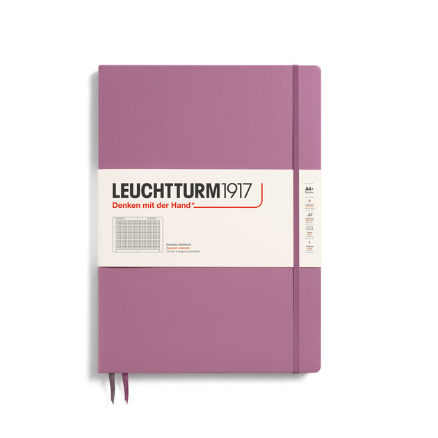 LEUCHTTURM1917 Master Slim A4+ Squared Notebook – Dusty Rose | 123 Pages