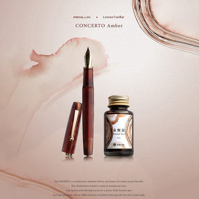 Penlux | Fountain Pen | Concerto | Amber GT - penpencilink