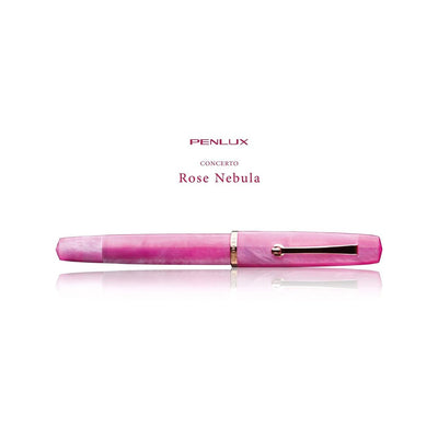 Penlux | Fountain Pen | Concerto | Rose Nebula | Rose Gold Trim - penpencilink