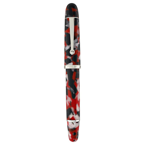 Penlux Koi Fountain Ink Pen | King (Red,white And Black) Body | Piston Filling | Oversize Pen With No. 6 Jowo Nibs