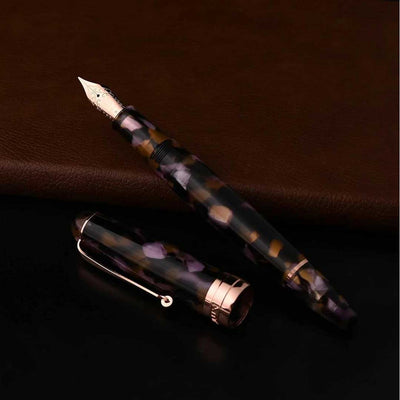 Penlux | Masterpiece Delgado | Fountain Ink Pen | Euploea | Brown Black | Piston Filling