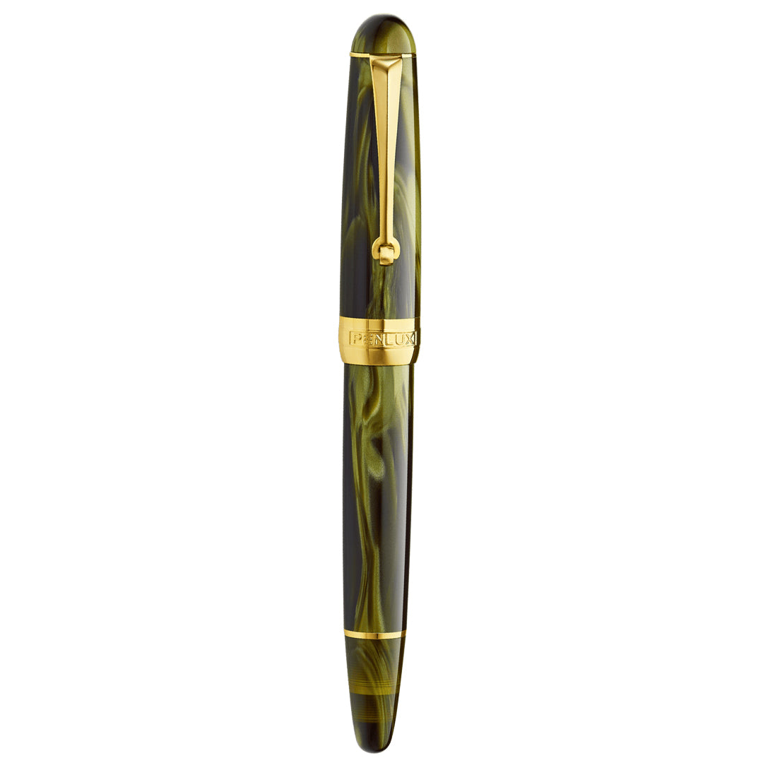 Penlux Masterpiece Delgado Fountain Ink Pen | Moss (Green) Body | Piston Filling | No. 6 Jowo Nibs