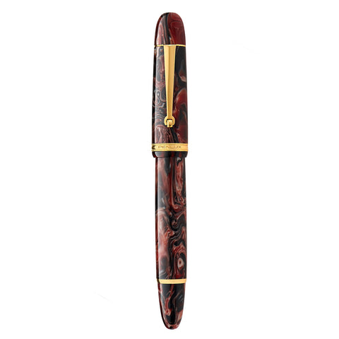 Penlux Masterpiece Grande Fountain Ink Pen| Marble Wave Body | Piston Filling | Oversize Pen with No. 6 Jowo Nibs