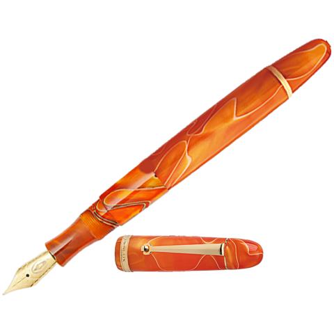 Penlux | Fountain Pen | Grande | Orange Swirl