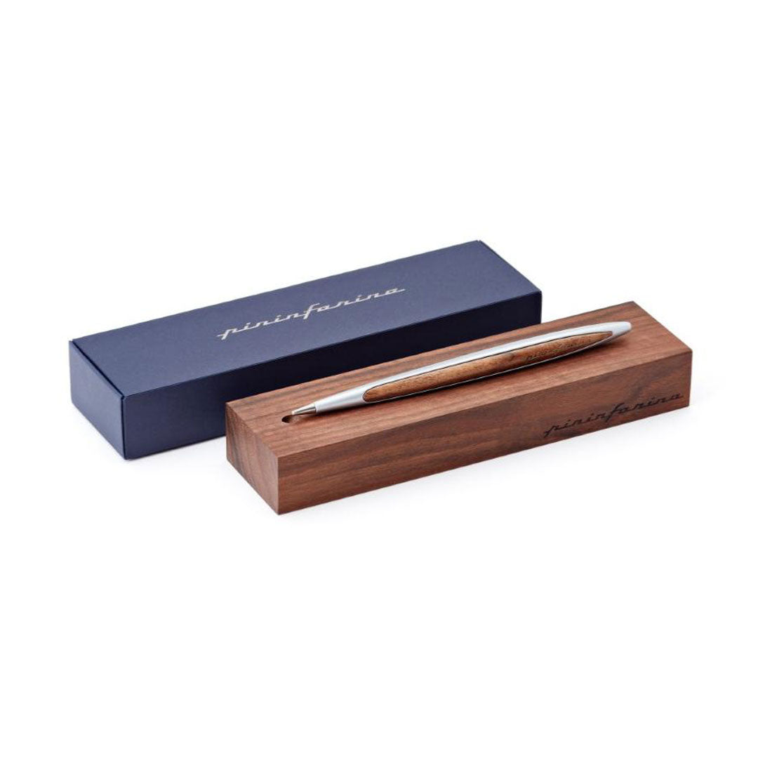 Pininfarina | Cambiano | Aluminium | Classic  Ethergraf metal alloy tip | Solid Wood Desk Stand