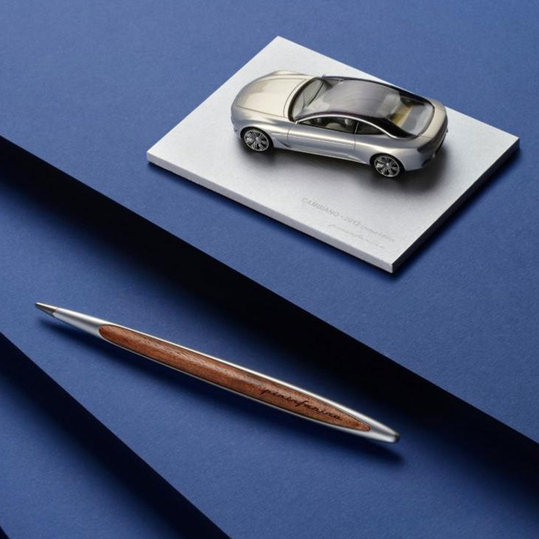 Pininfarina | Cambiano | Aluminium | Classic  Ethergraf metal alloy tip | Solid Wood Desk Stand