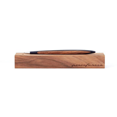 Pininfarina | Cambiano Classic Ink | Ballpoint Pen | Blue |  Solid Wood Desk Stand