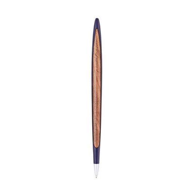 Pininfarina | Cambiano Classic Ink | Ballpoint Pen | Blue |  Solid Wood Desk Stand