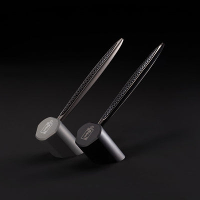 Pininfarina | Cambiano Transitions | Titanium | Ballpoint Pen | Inclined Desk Stand