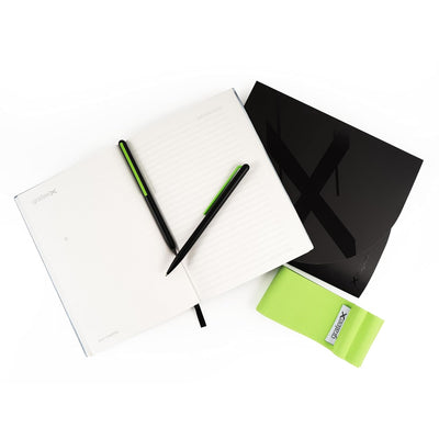 Pininfarina Grafeex Writing Pencil & Ballpoint Set with Stone Paper Notebook – Green - penpencilink