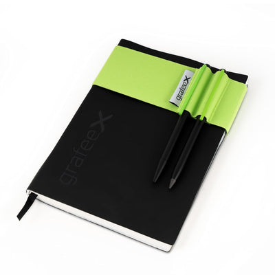 Pininfarina Grafeex Writing Pencil & Ballpoint Set with Stone Paper Notebook – Green - penpencilink