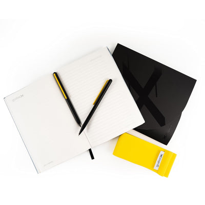 Pininfarina Grafeex Writing Pencil & Ballpoint Set with Stone Paper Notebook – Yellow - penpencilink