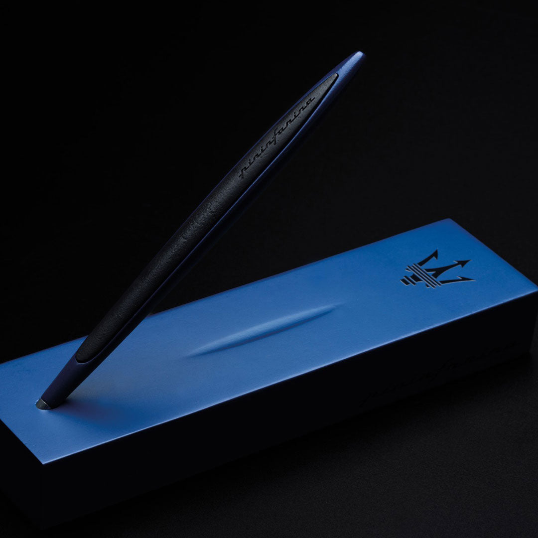 Pininfarina | Cambiano Maserati Special Edition Ballpoint | Blue | Wooden Display Base