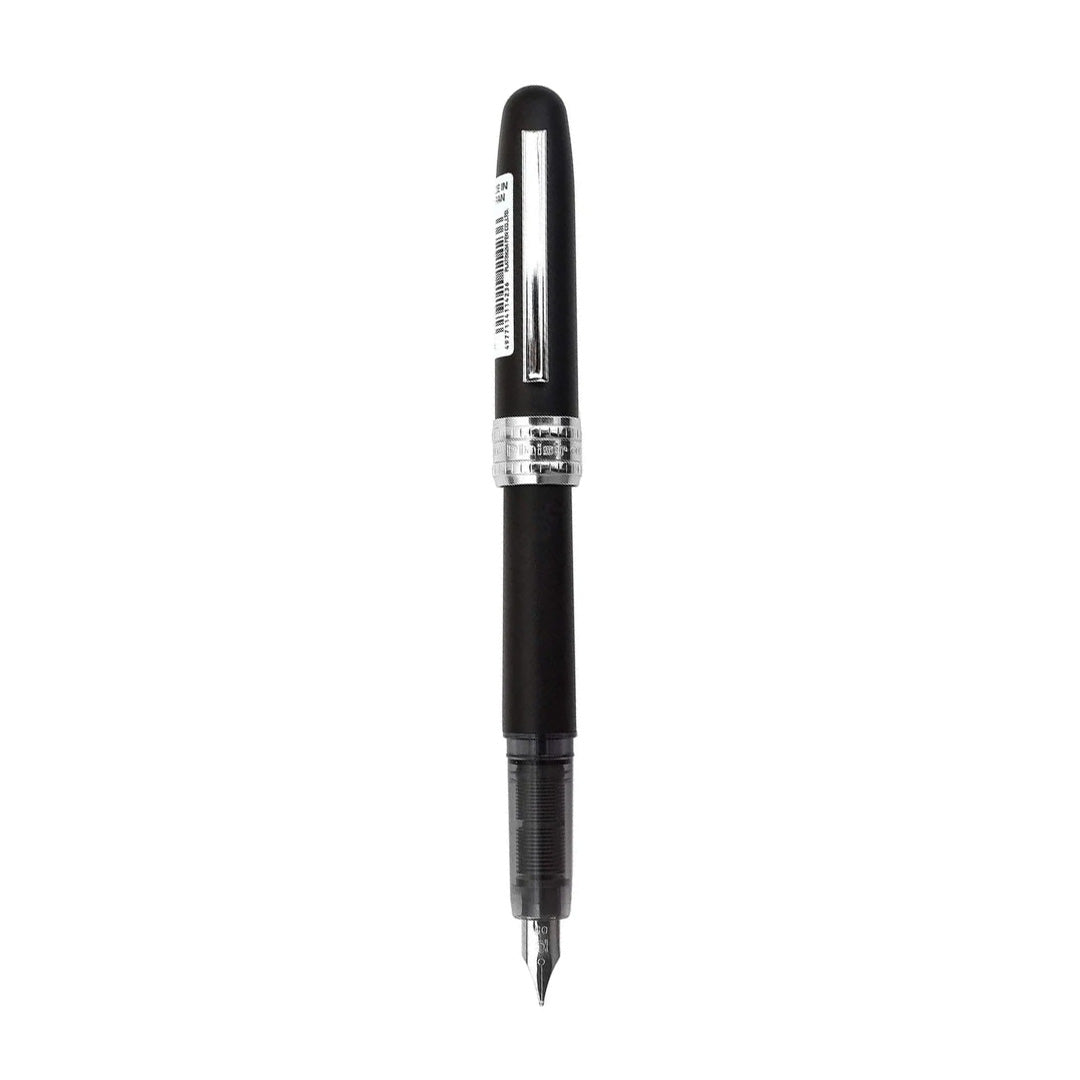 Platinum Plaisir Fountain Ink Pen With Ss Fine Nib, Black Mist Barrel, Cap, Anodized Aluminium Body, Black Ink Cartridge Included, Slip And Seal Cap Design.