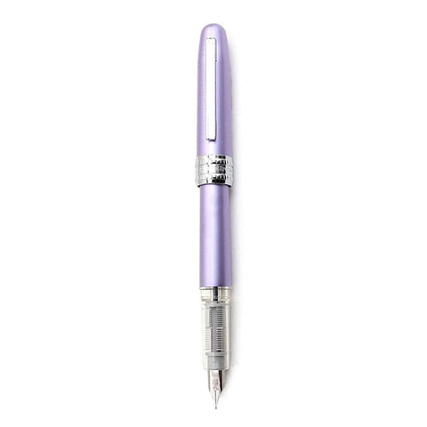 Platinum Plaisir Fountain Ink Pen With Ss Fine Nib, Violet Barrel, Cap, Anodized Aluminium Body With Shiny Surface, Black Ink Cartridge Included, Slip And Seal Cap Design.