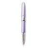 Platinum Plaisir Fountain Ink Pen With Ss Medium Nib, Violet Barrel, Cap, Anodized Aluminium Body With Shiny Surface, Black Ink Cartridge Included, Slip And Seal Cap Design.