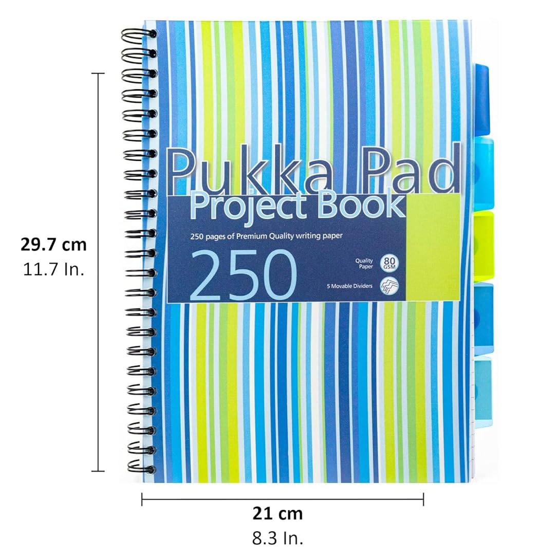 Pukka Pad | A4 | Project Book | Ruled | Blue