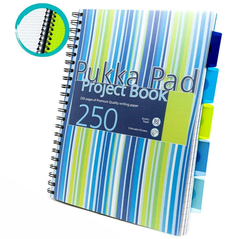 Pukka Pad | A4 | Project Book | Ruled | Blue
