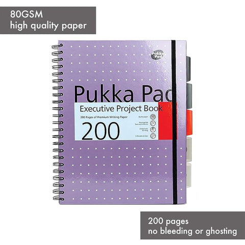 Pukka Pad | A4 | Spiral Bound Notebook | Ruled | Metallic Pink