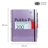 Pukka Pad | A4 | Spiral Bound Notebook | Ruled | Metallic Pink