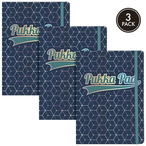 Pukka Pad | A5 | Glee Project Book | Dark Blue | Pack of 3