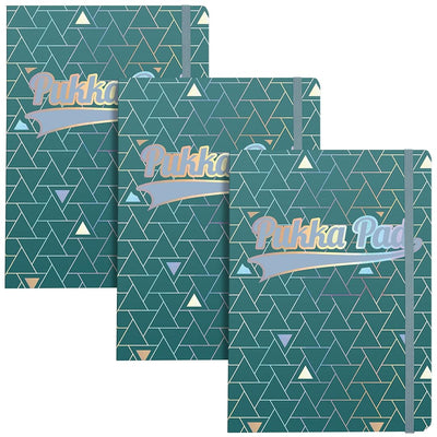 Pukka Pad | A5 | Glee Project Book | Green | Pack of 3