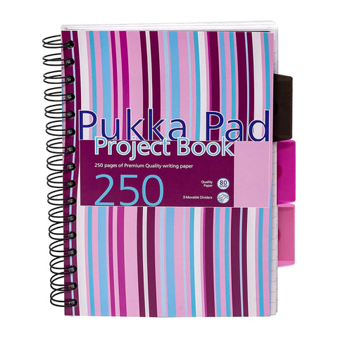Pukka Pad | A5 | Project Book | Ruled | Pink