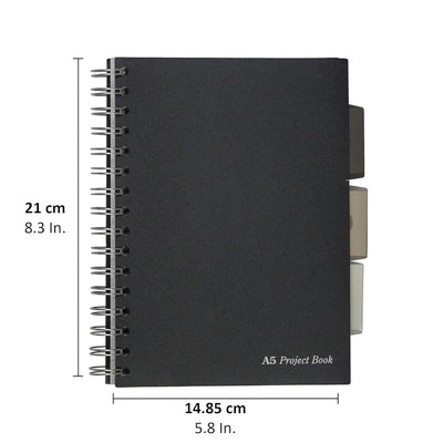 Pukka Pad | A5 | Project Book | Ruled | Silver | Pack of 3