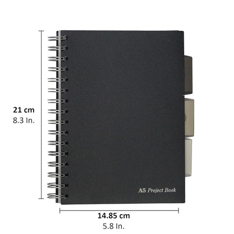 Pukka Pad | A5 | Project Book | Ruled | Silver | Pack of 3