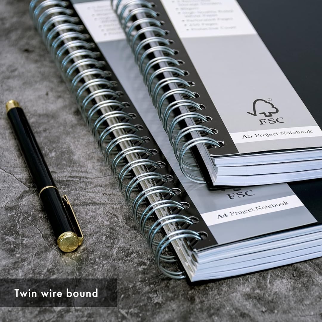 Pukka Pad | A5 | Project Book | Ruled | Silver | Pack of 3