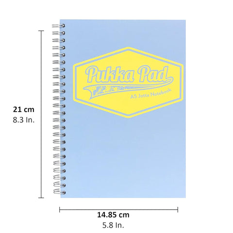 Pukka Pad | A5 | Single Line Ruled Notebook | Pastel Blue
