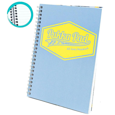 Pukka Pad | A5 | Single Line Ruled Notebook | Pastel Blue