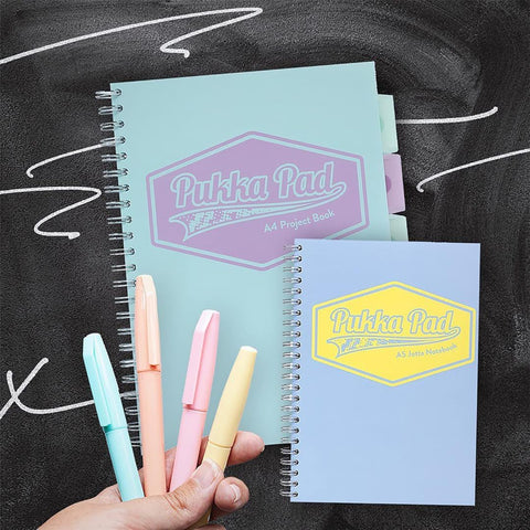 Pukka Pad | A5 | Single Line Ruled Notebook | Pastel Blue