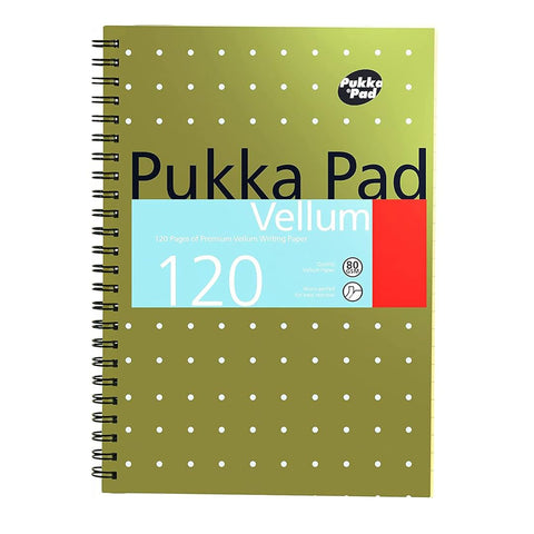 Pukka Pad | A5 | Vellum Notebook | Ruled | Yellow Metallic | Pack of 3