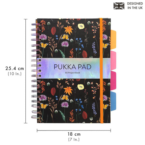 Pukka Pad | B5 | Subject book | Pack of 3 | Black Blue Cream