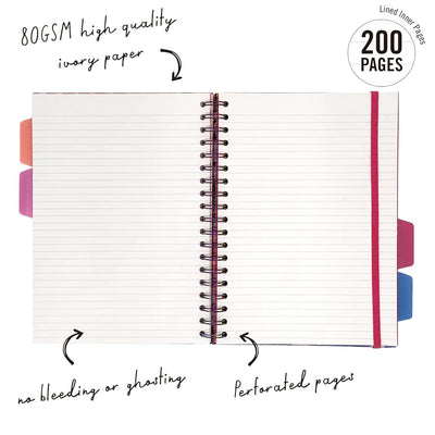 Pukka Pad | B5 | Subject book | Ruled | Black Floral