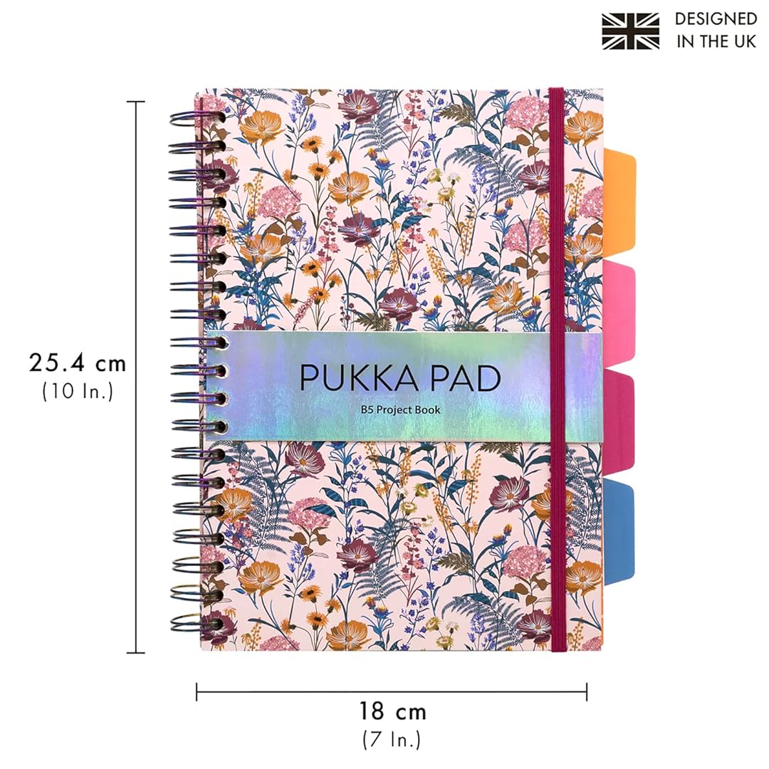 Pukka Pad | B5 | Subject book | Ruled | Cream Floral