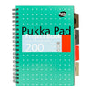 Pukka Pad | B5 | Subject Project Book | Ruled | Metallic Green | Pack of 3