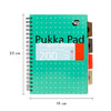 Pukka Pad | B5 | Subject Project Book | Ruled | Metallic Green | Pack of 3