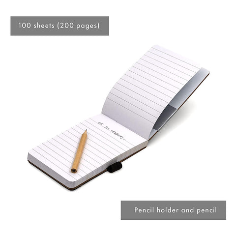 Pukka Pad | A7 | Pocket Book | With Pencil | Black
